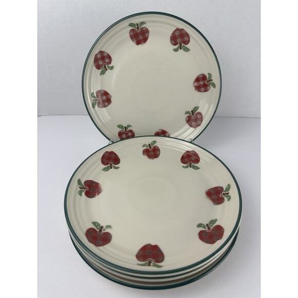 Applejack 7 3/4" Salad Plates Ingleman Design Set Of 3 International China - Picture 1 of 6